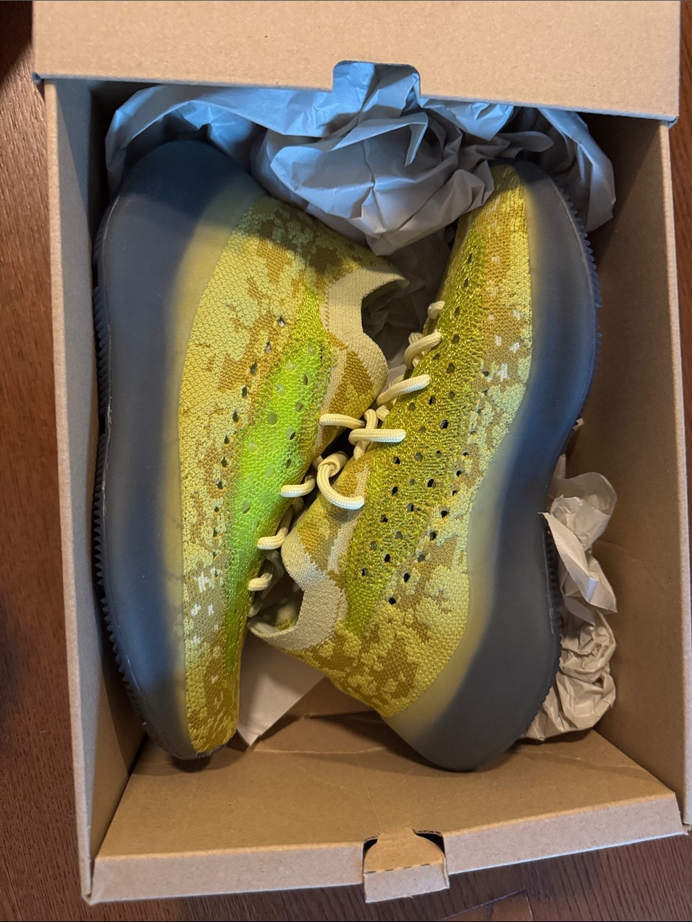 Yeezy Kids Sneakers - Yellow Green Gradient